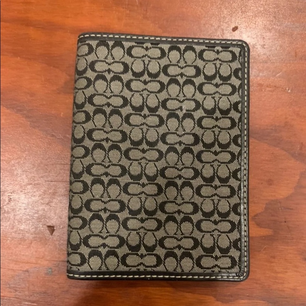 Coach passport holder bundle with card case